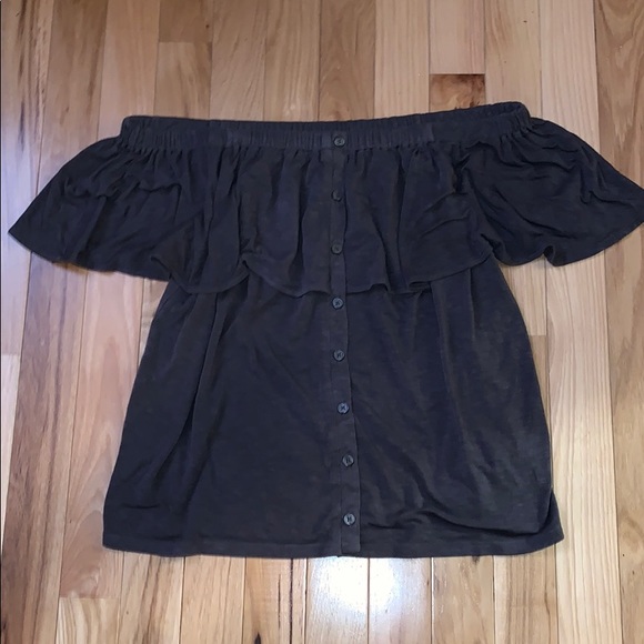 American Eagle Outfitters Tops - AE Soft & Sexy Slub off the shoulder top